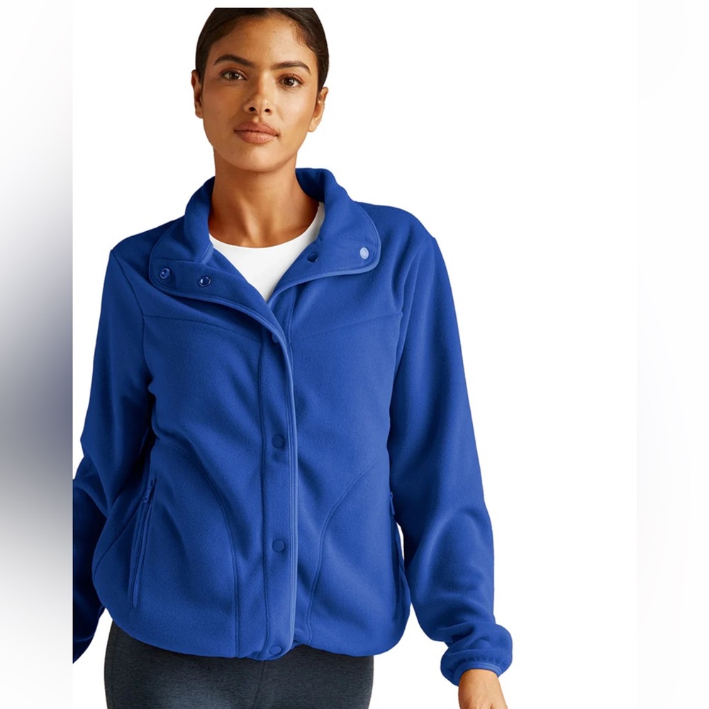 Beyond Yoga Tranquility Jacket - Marine Blue (Size: Small)